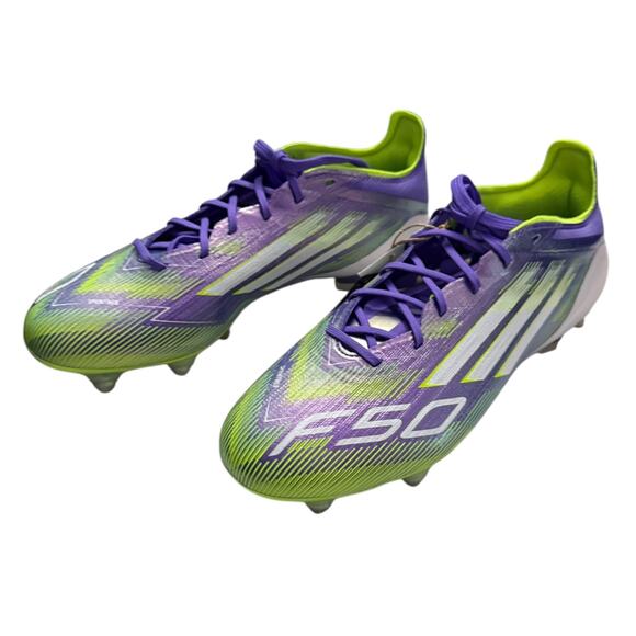 Adidas Purple Green F50 Elite Soft Ground Soccer Cleats Sneakers Size 6 main image 7